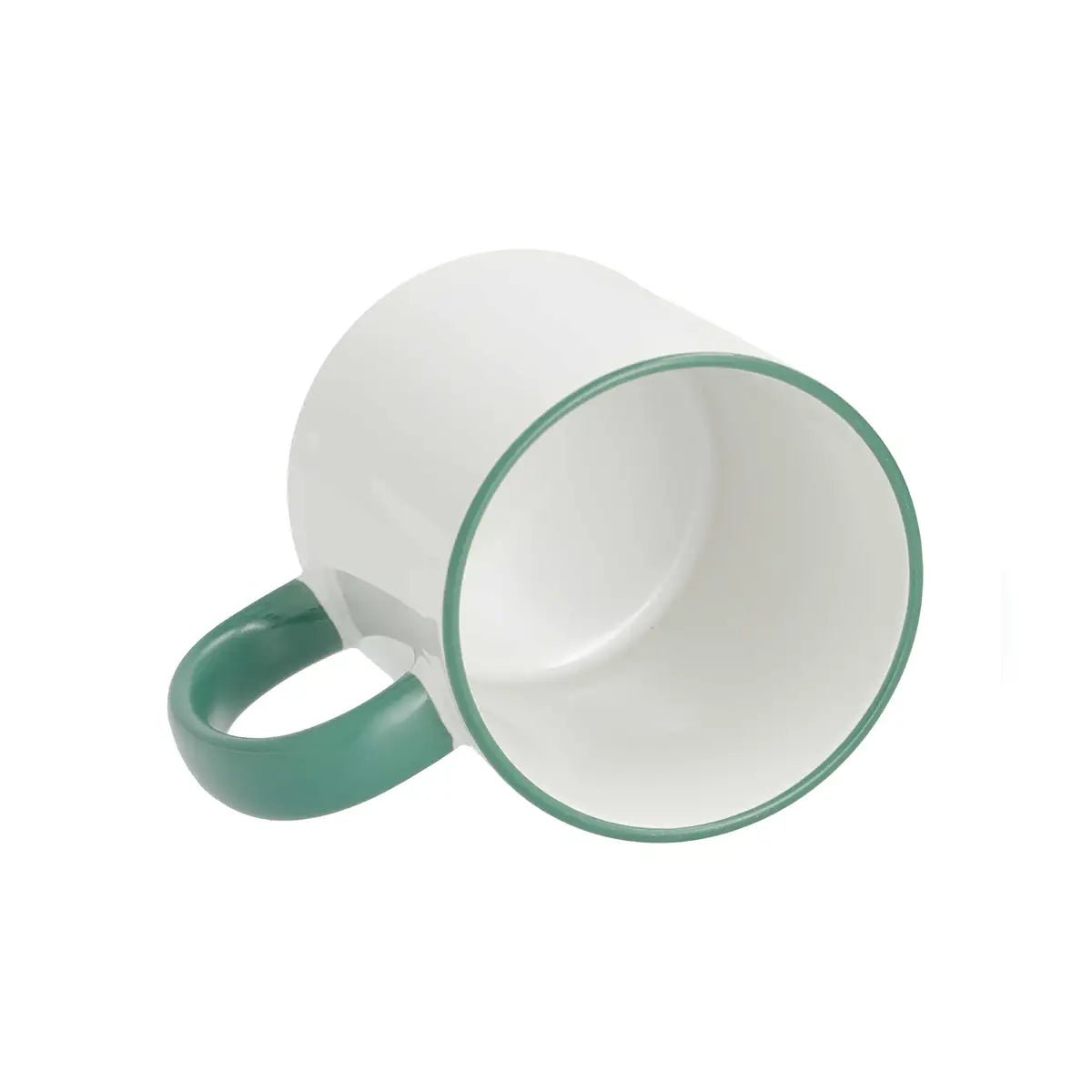 Sublimation Mug 11oz, Dark Green - Rim & Handle