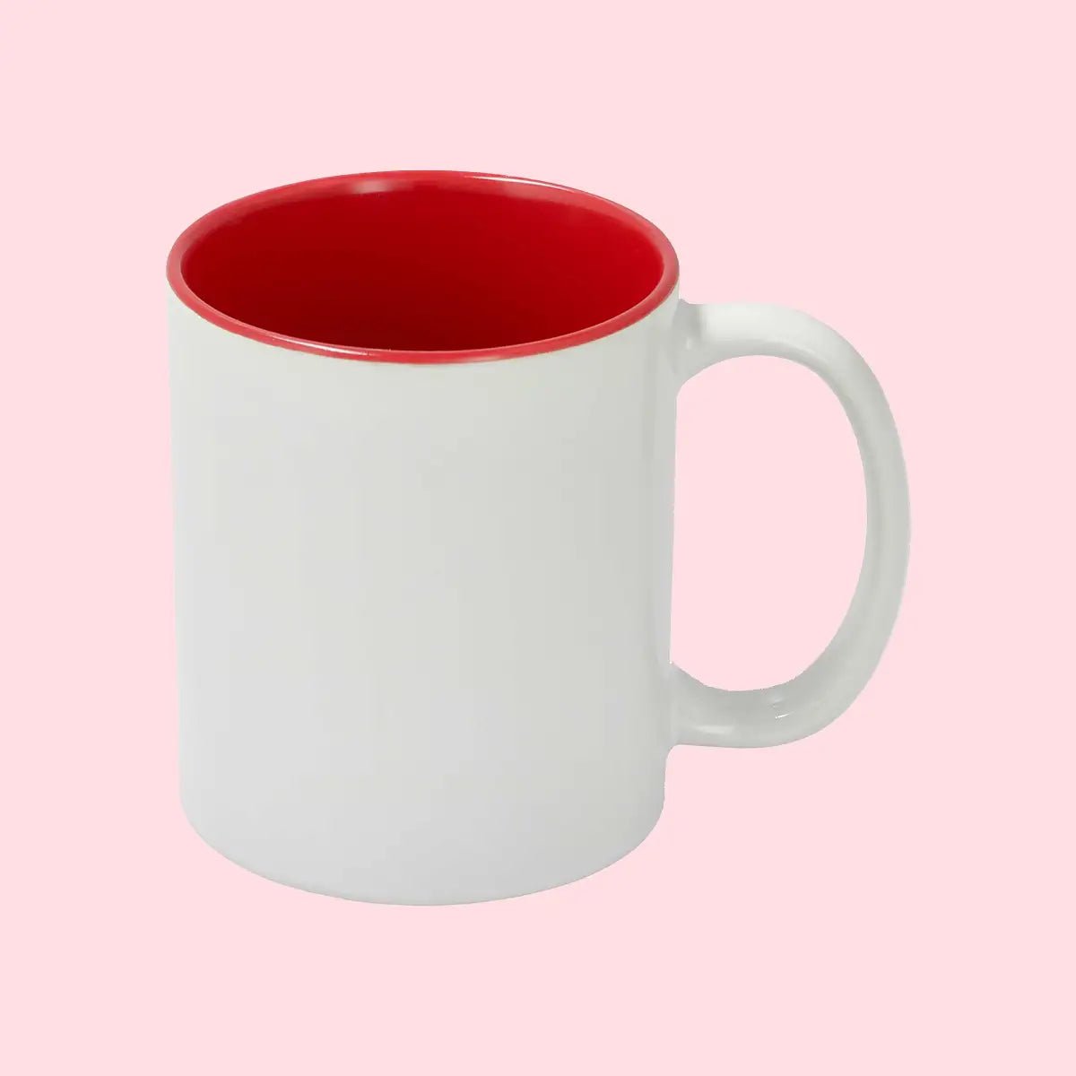 Sublimation Mug 11oz - inside colored & white handle red