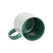 Sublimation Mug 11oz - inside & handle Dark Green