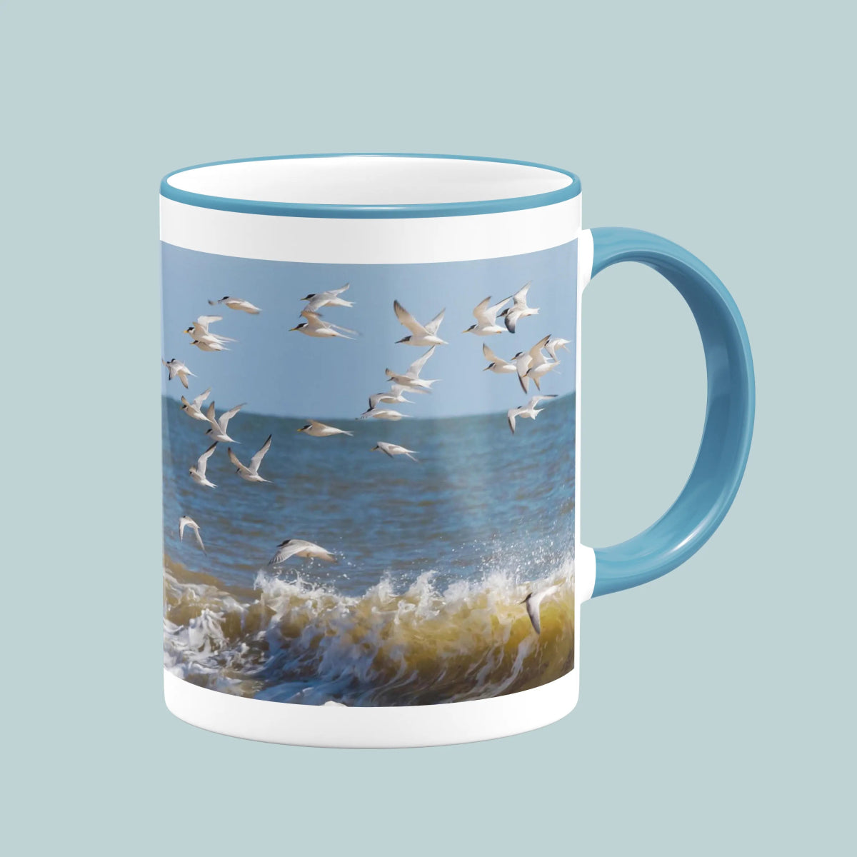 Sublimation Mug 11oz - inside & handle Lake Blue