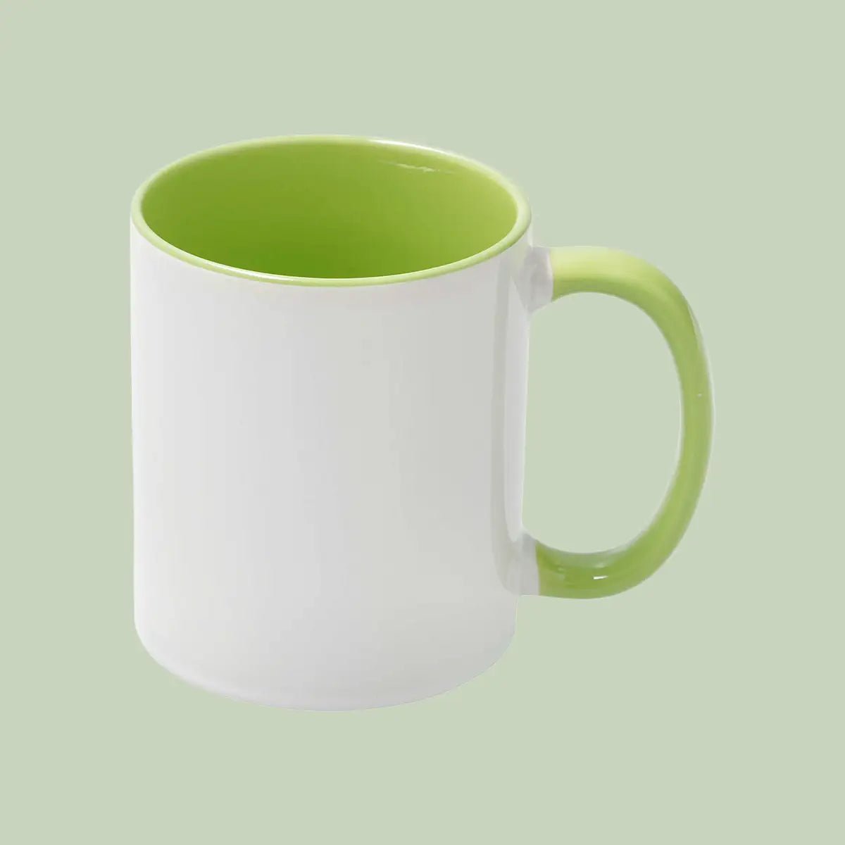 Sublimation Mug 11oz - inside & handle Light Green