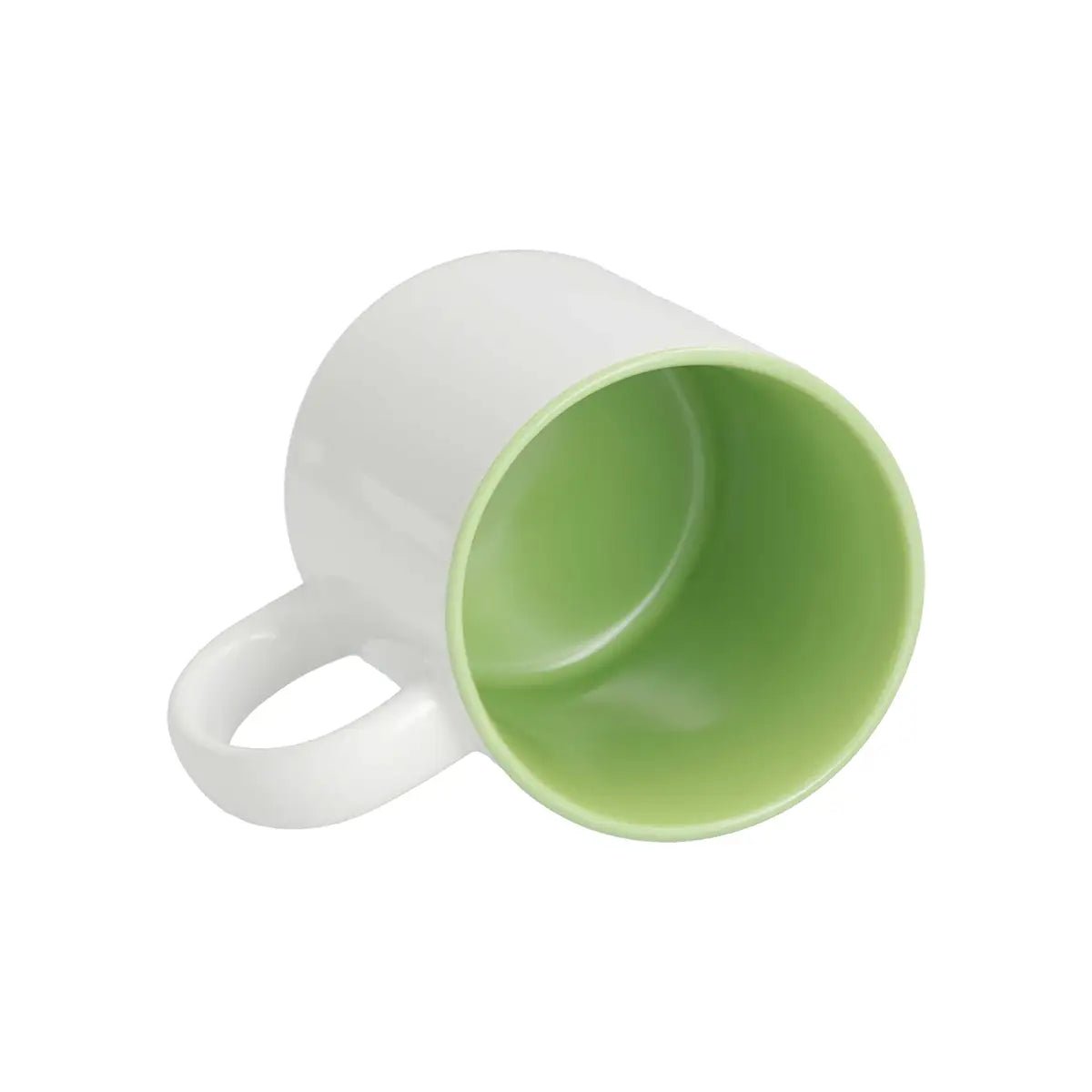Sublimation Mug 11oz - inside Light Green & handle White
