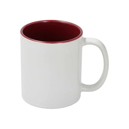 Sublimation Mug 11oz - inside Maroon & handle White