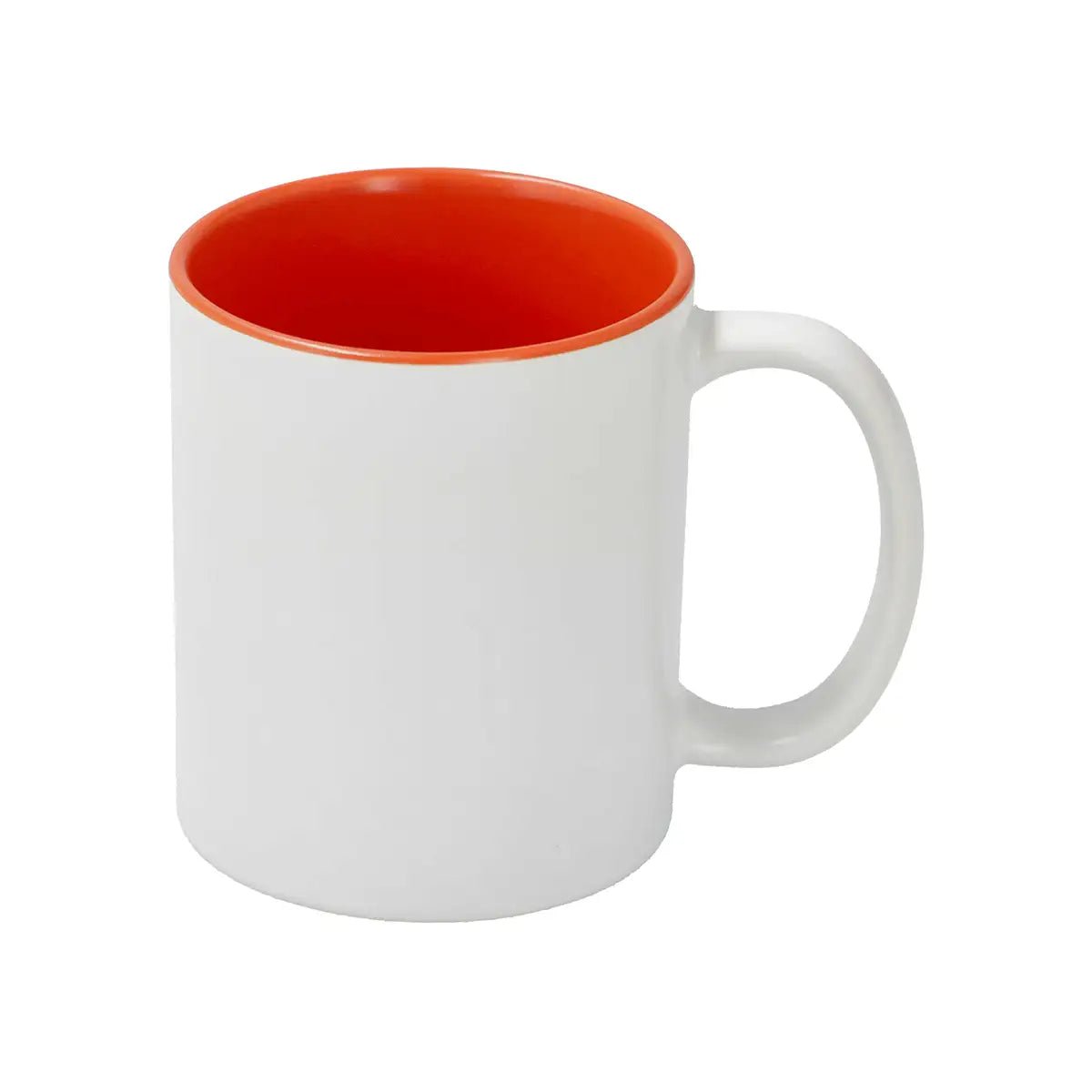 Sublimation Mug 11oz - inside Orange & handle White