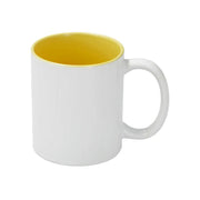 Sublimation Mug 11oz - inside Yellow & handle White
