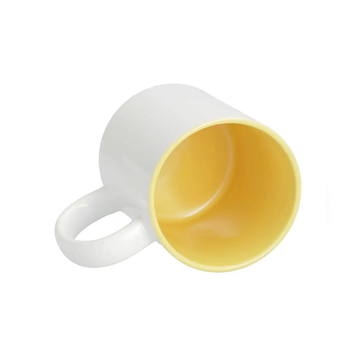 Sublimation Mug 11oz - inside Yellow & handle White