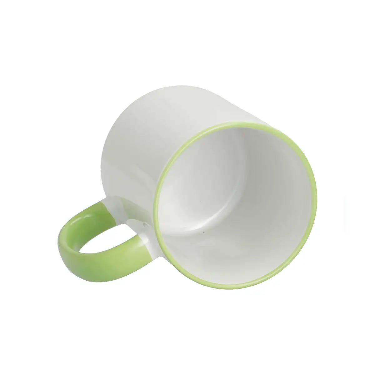 Sublimation Mug 11oz, Light Green - Rim & Handle
