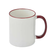 Sublimation Mug 11oz, Maroon - Rim & Handle
