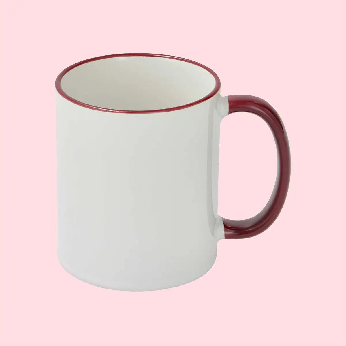Sublimation Mug 11oz, Maroon - Rim & Handle