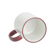 Sublimation Mug 11oz, Maroon - Rim & Handle