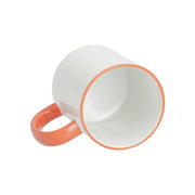 Sublimation Mug 11oz, Orange - Rim & handle