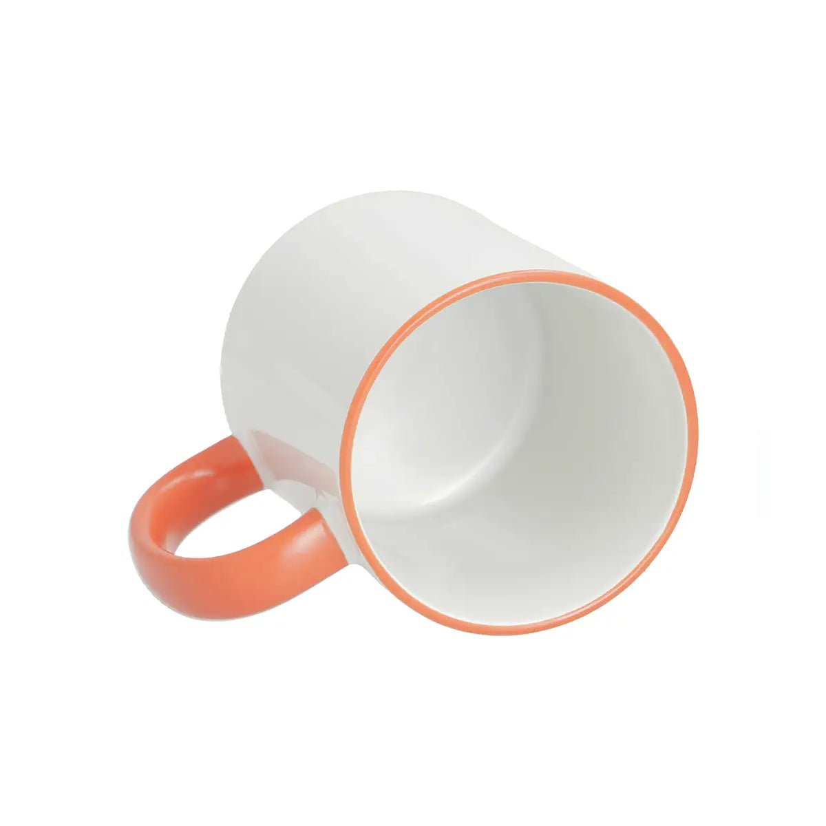 Sublimation Mug 11oz, Orange - Rim & handle