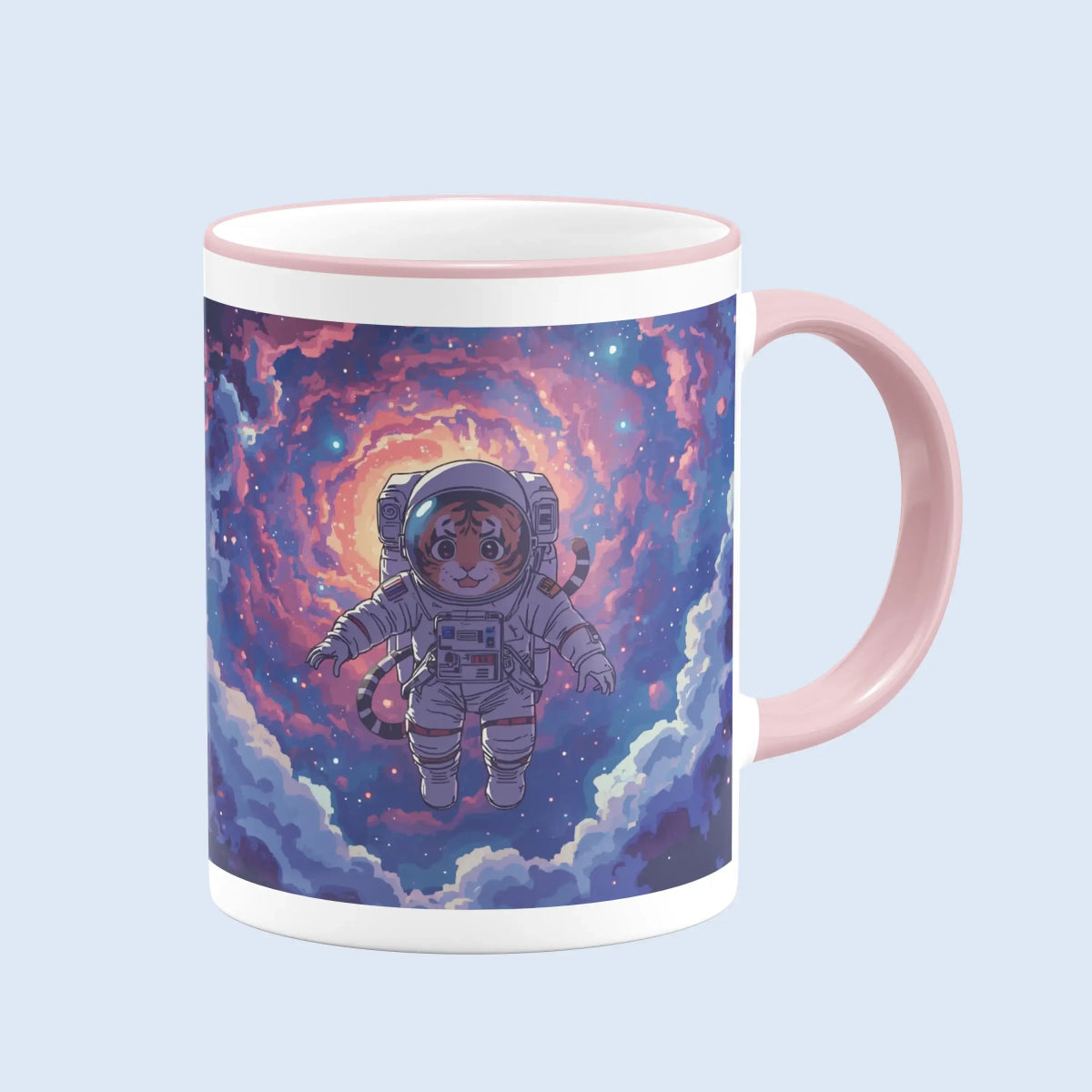 Sublimation Mug 11oz, Pink - Rim & Handle