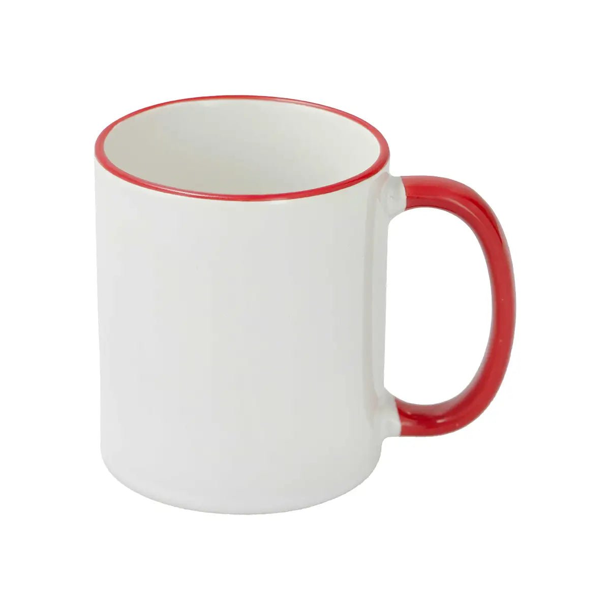 Sublimation Mug 11oz, Red - Rim & handle