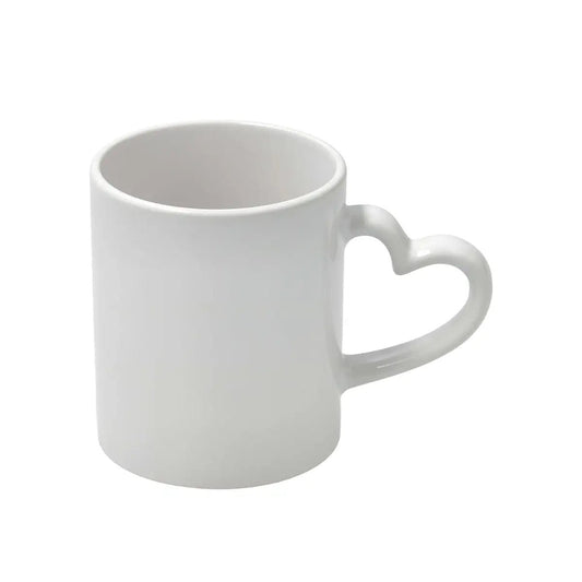 Sublimation Mug 11oz White - Handle in Heart Shape