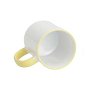 Sublimation Mug 11oz, Yellow - Rim & Handle