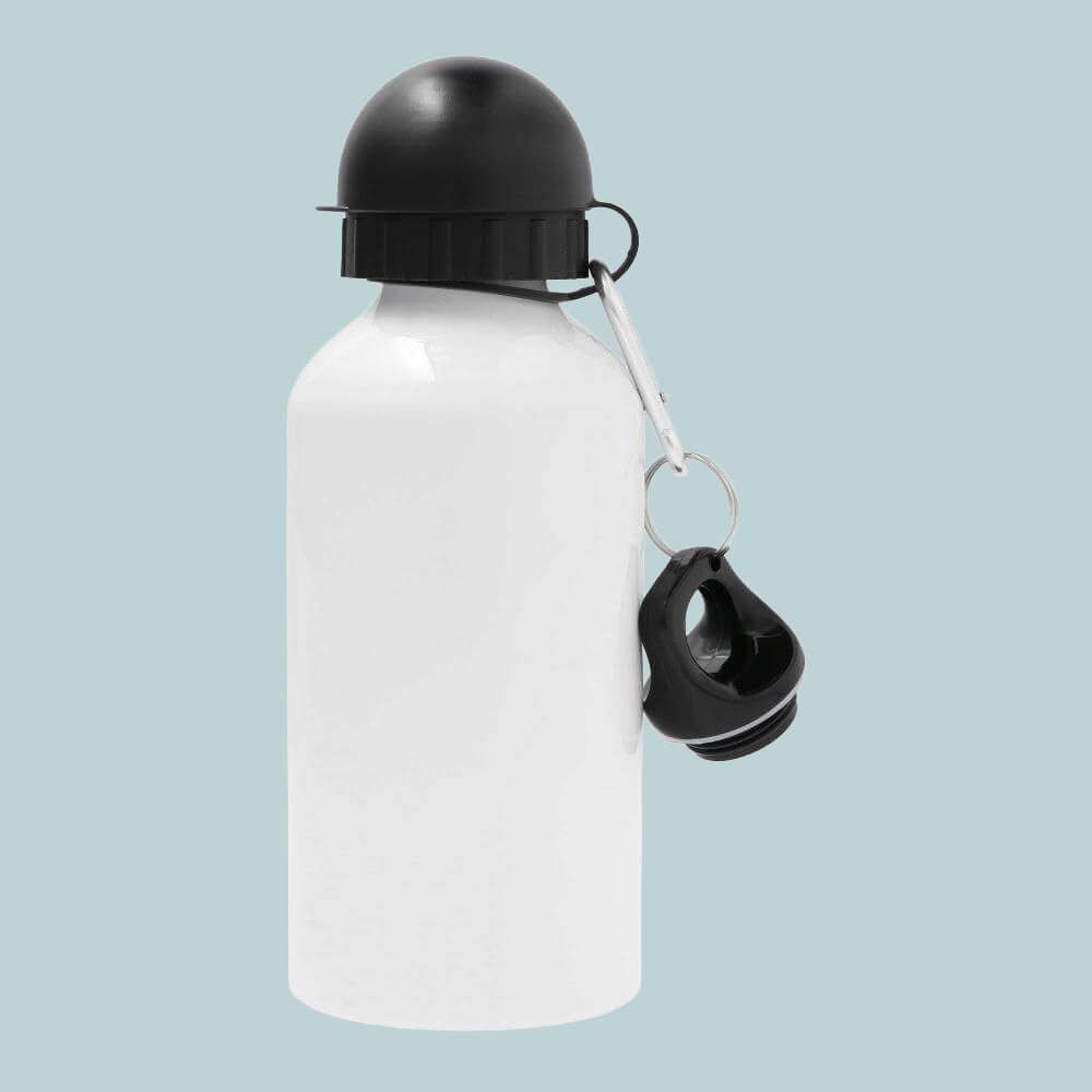 Sublimation Water Bottle Aluminum 500 ml / 17oz White - 2 Tops