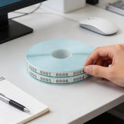 Twin Checks 4 - Digit Number Stickers 20 × 7 mm – Silver