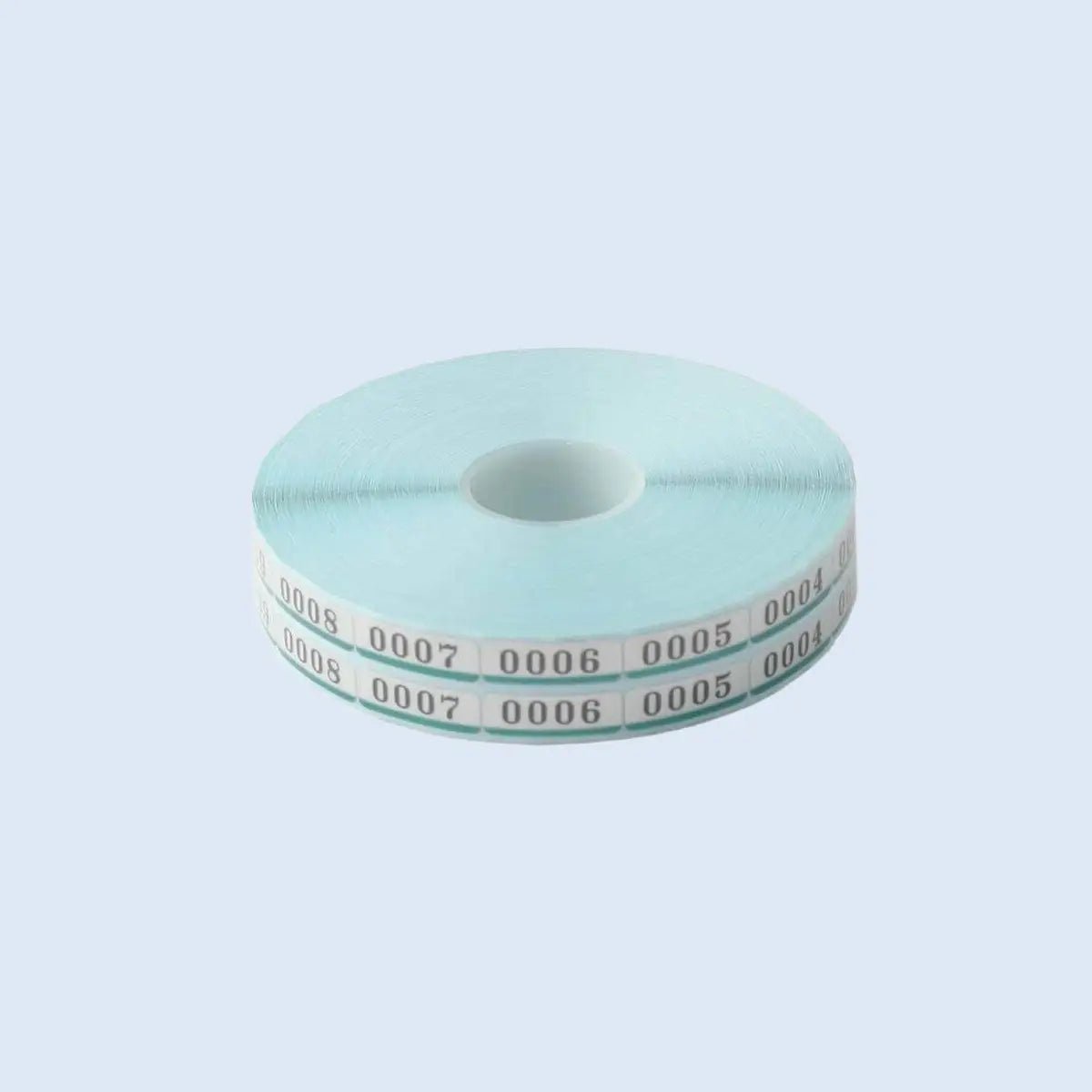 Twin Checks 4 - Digit Number Stickers 20 × 7 mm – Silver