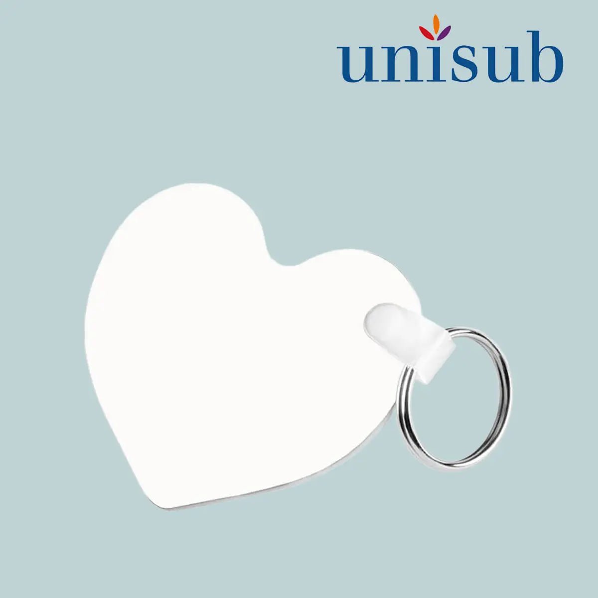 Unisub Sublimation Keychain - Heart 2 Sided