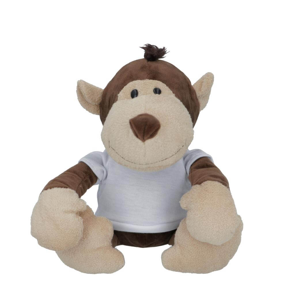 Plush Monkey with Sublimation T-Shirt - 23 cm