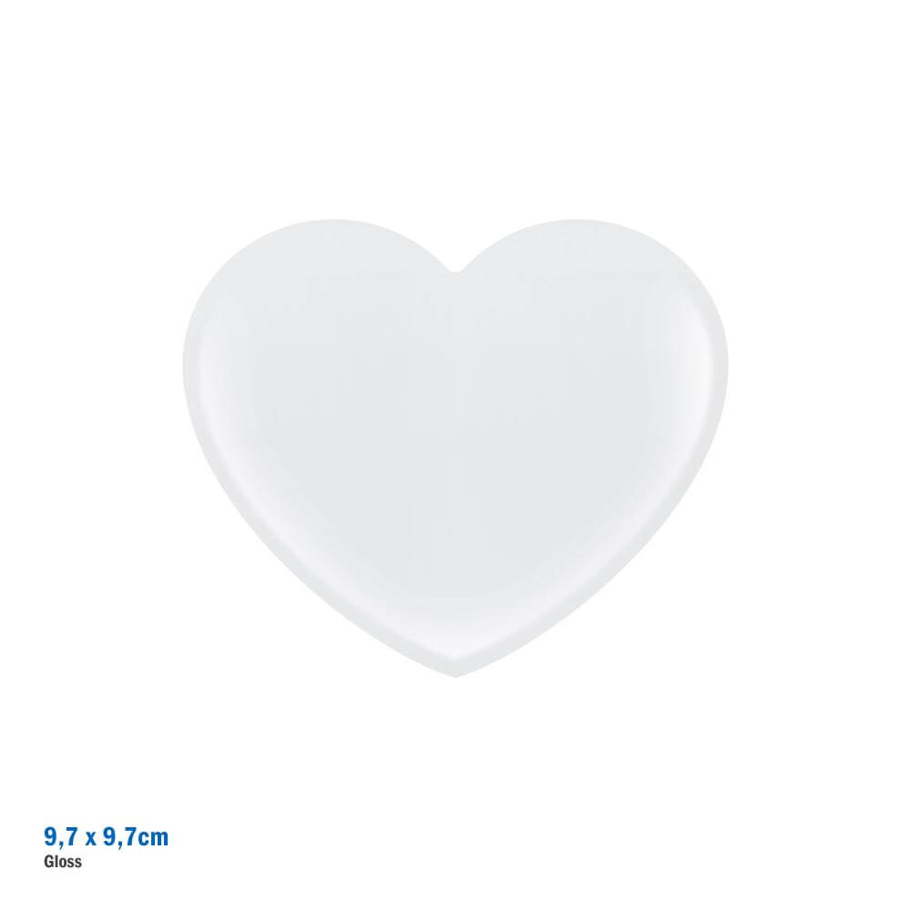 Ceramic Sublimation Tile Heart Shape - 9,7 x 9,7 cm