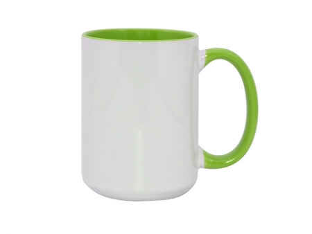 Sublimation Mug 15oz - inside & handle Light Green