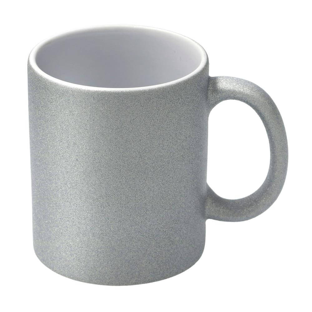 Sublimation Mug 11oz - Silver Glitter