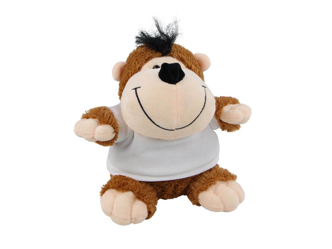 Plush Monkey with Sublimation T-Shirt - 21 cm
