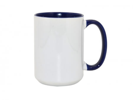 Sublimation Mug 15oz - inside & handle Dark Blue