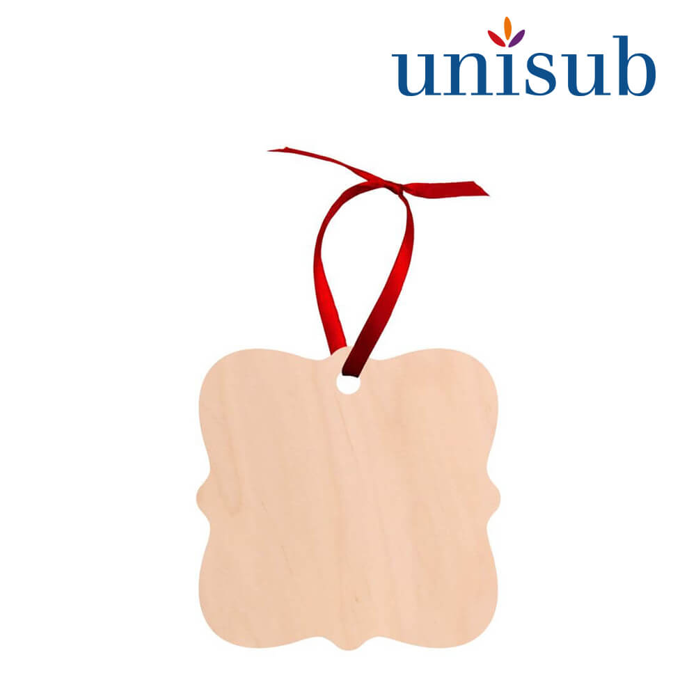 Unisub Natural Wood Sublimation Ornament - Prague