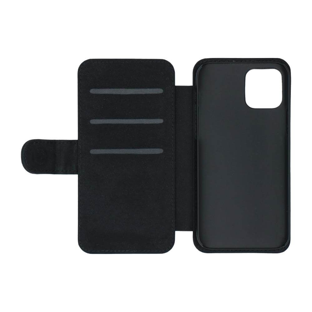 Apple iPhone 12 / 12 Pro Sublimation Flip Case - Black Inside View