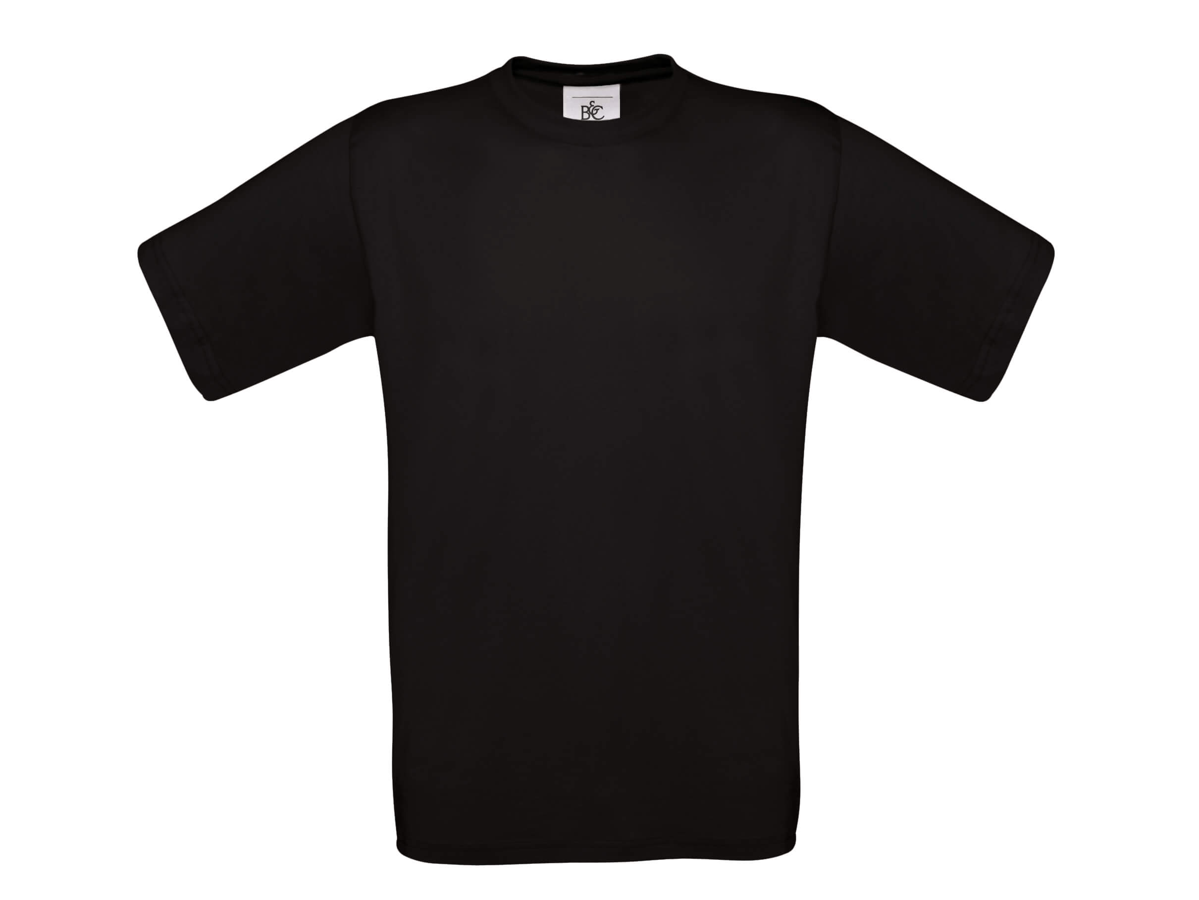 T-Shirt B&C Exact 150 Black Cotton - XL