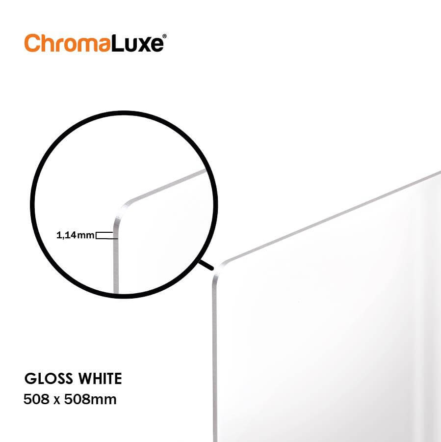 ChromaLuxe Sublimation Photo Panel - Gloss White