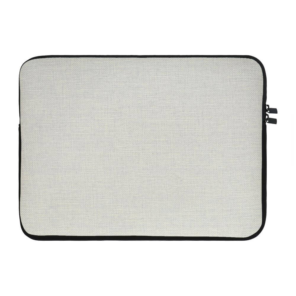 Polylinen Sublimation Laptop Sleeve with Lining - 15.6" Front View