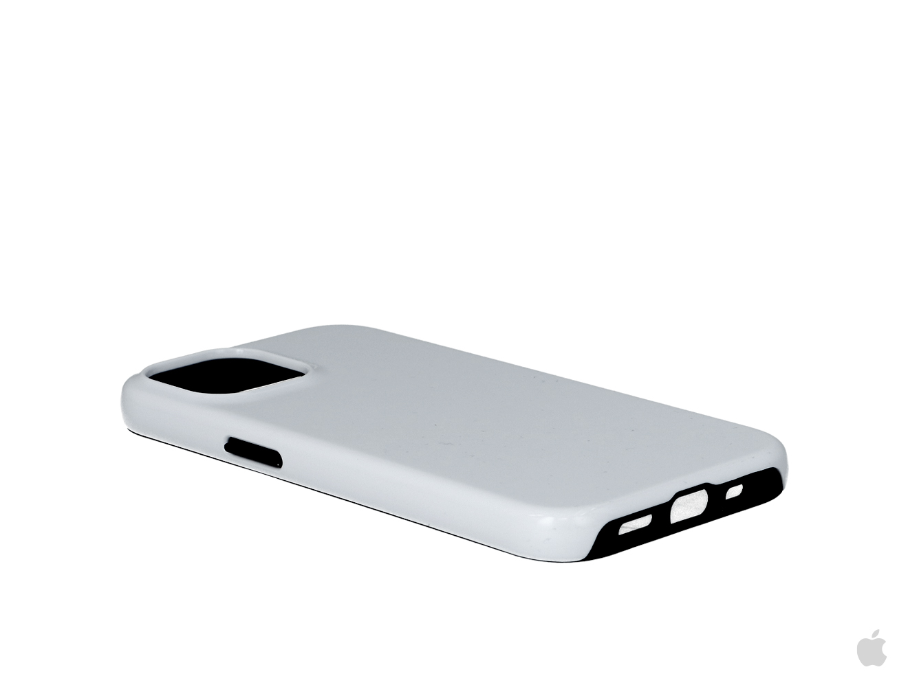 3D Apple iPhone 15 Pro Tough Sublimation Phonecase - Shiny White Side View