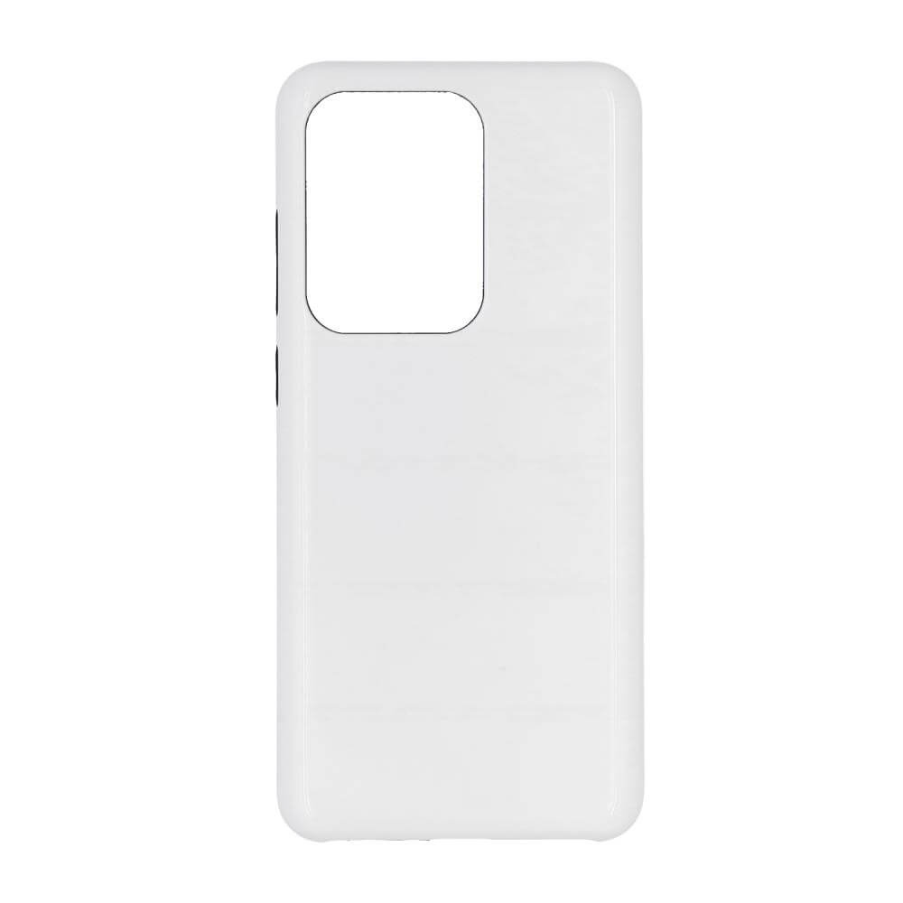3D Samsung Galaxy S20 ultra Sublimation Tough Case - Gloss White Backside View