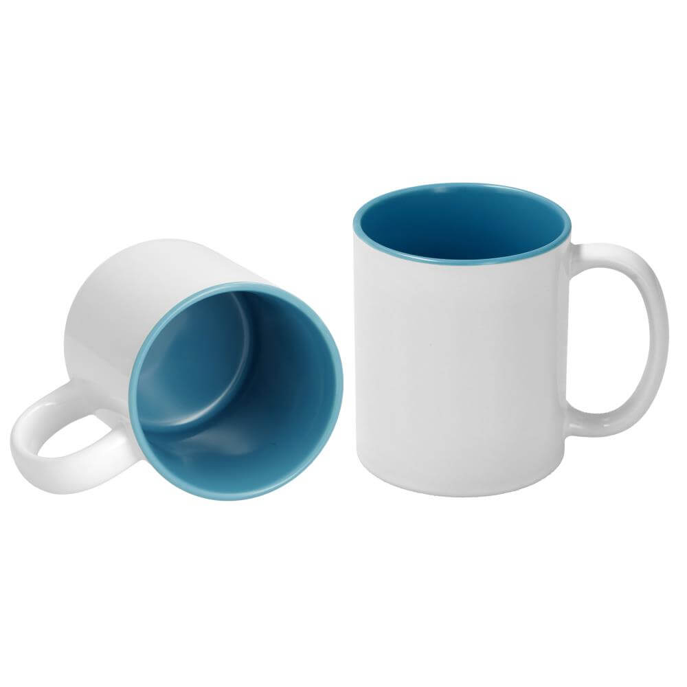 Sublimation Mug 11oz - inside Light Blue & handle White