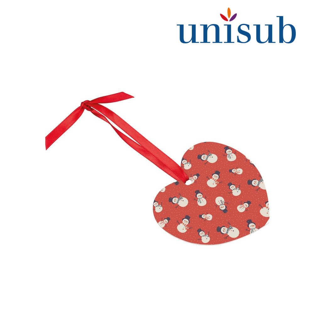 Unisub Sublimation Ornament - Heart 2 Sided