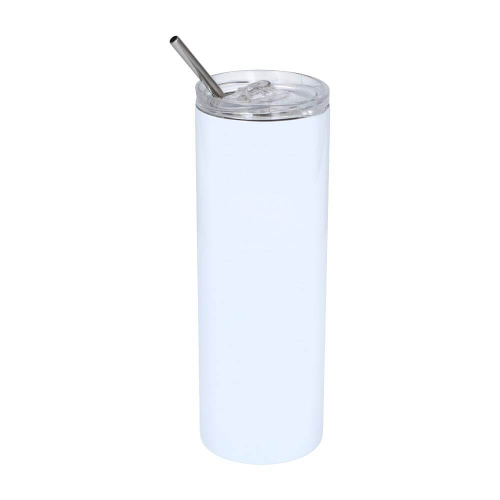 Stainless Steel Sublimation Thermos Drink Bottle 590 ml / 20oz - White Front View