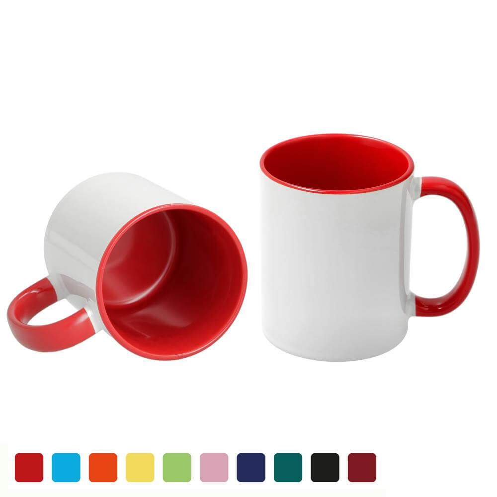 Sublimation Mug 11oz - inside & handle Red