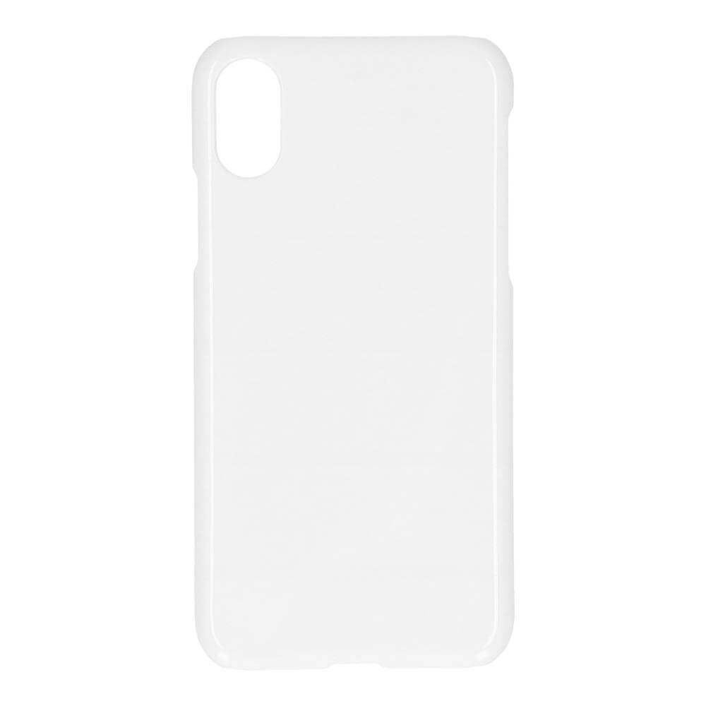 3D Apple iPhone X / XS Sublimation Case - Gloss White Backside View