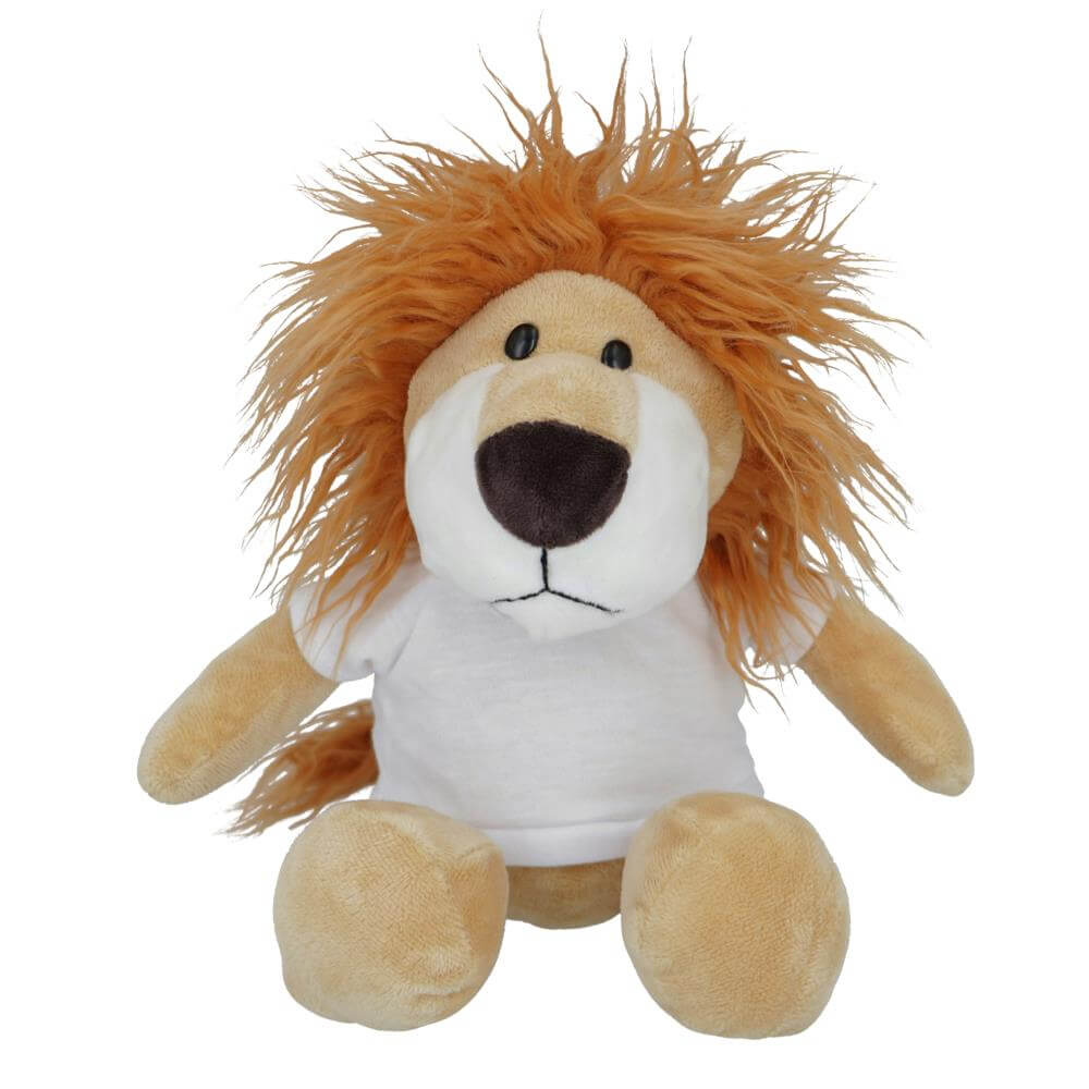 Plush Lion with Sublimation T-Shirt - 23 cm
