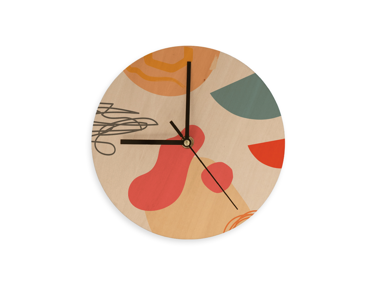Sublimation Wooden Round Clock - Small Printed