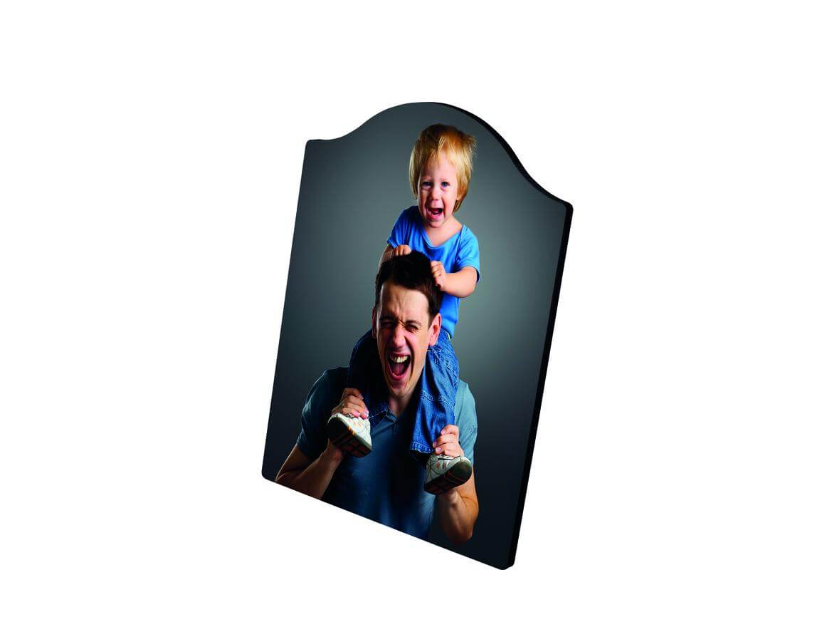 ChromaLuxe Arch Top Sublimation Photo Panel with Easel - 130 x 180 x 6,35 mm