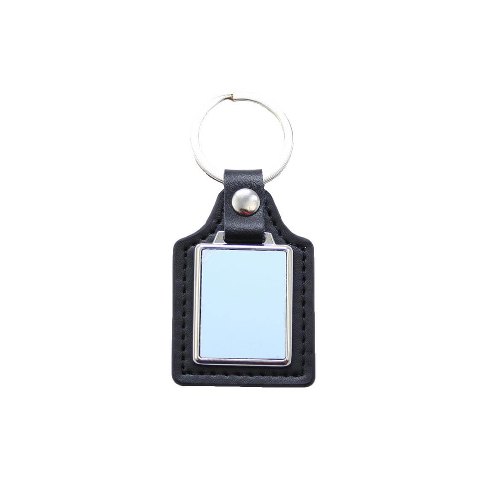 Rectangle Leather Sublimation Keychain 62 x 40 mm