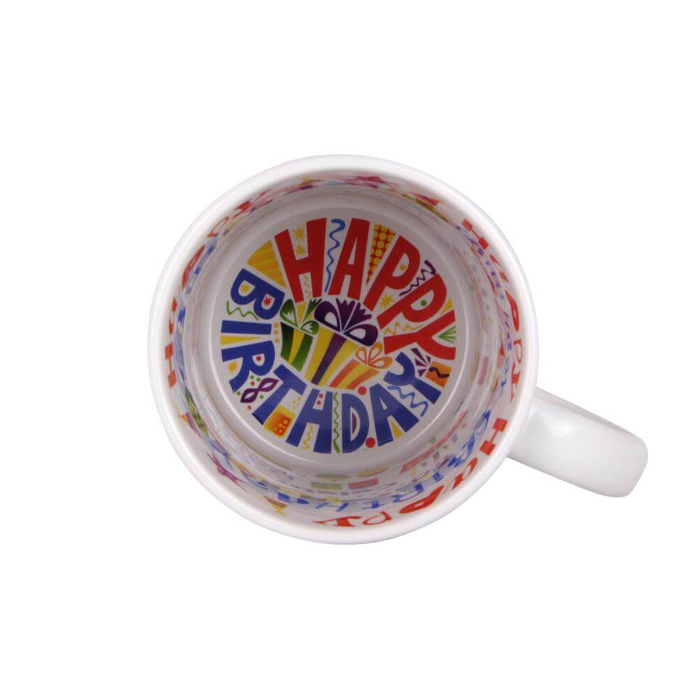 Sublimation Mug 11oz - Happy Birthday Upside View