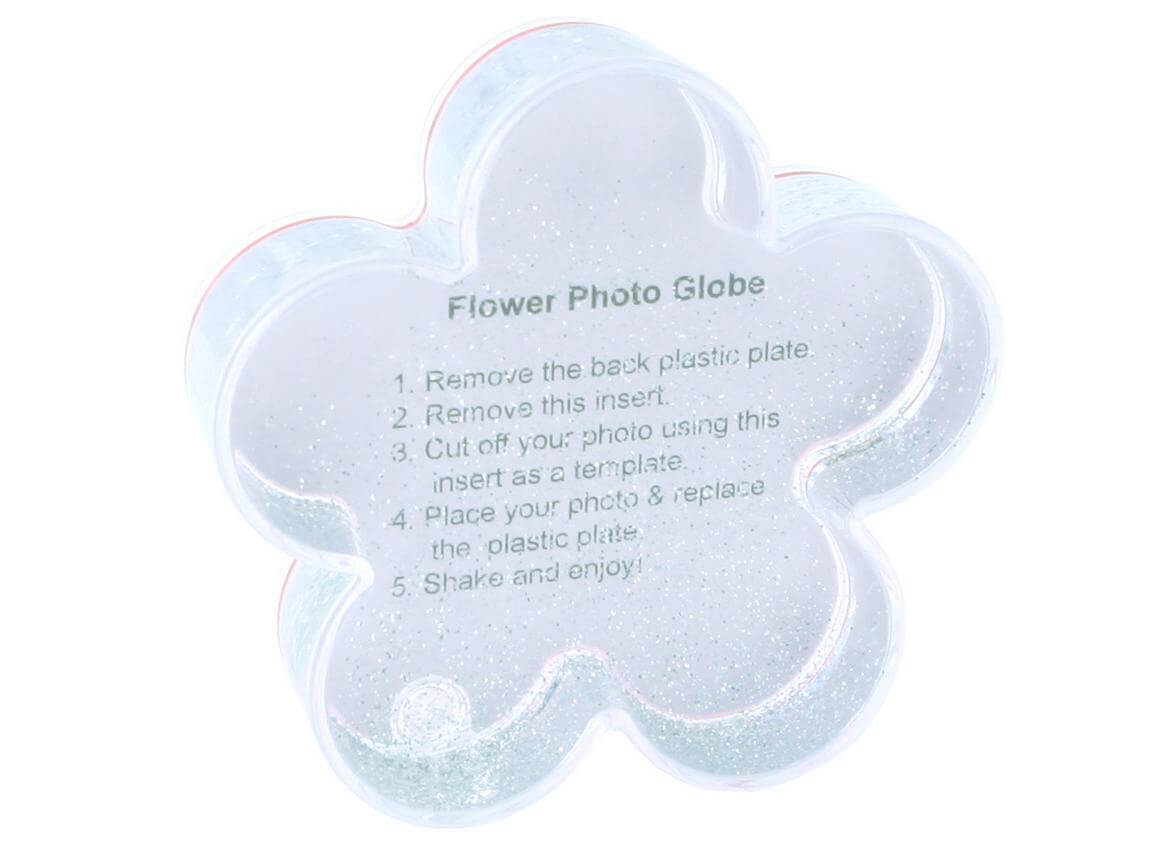 Photo Snow Frame 100 x 100 mm - Flower Shape