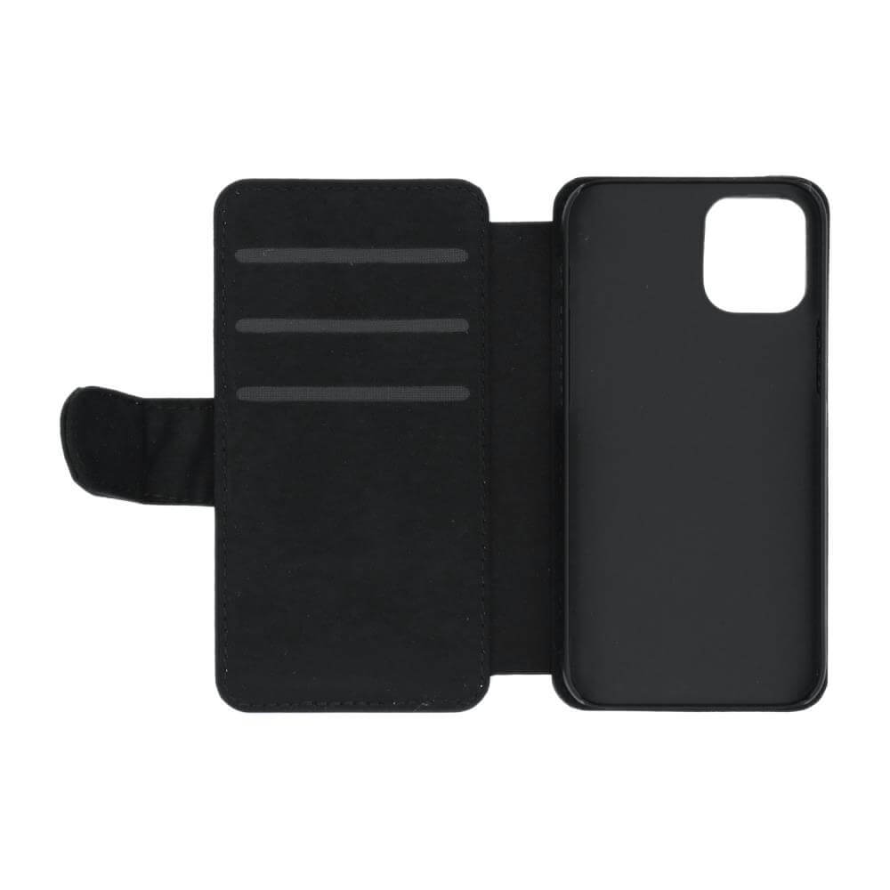 Apple iPhone 12 mini Sublimation Flip Case - Black Inside View