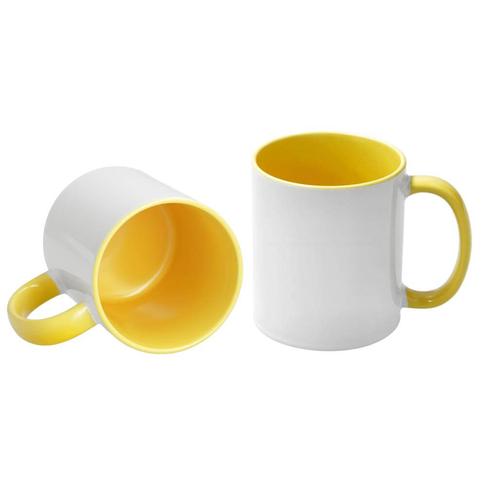 Sublimation Mug 11oz - inside & handle Yellow